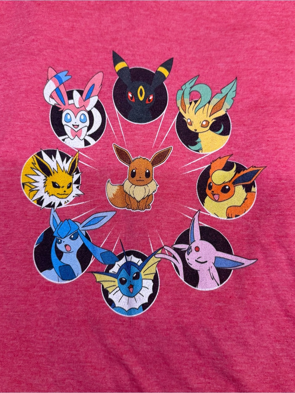 Pokemon Eevee Evolutions Women’s XS Pink Graphic T Shirt Gildan Softstyle - Picture 2 of 9